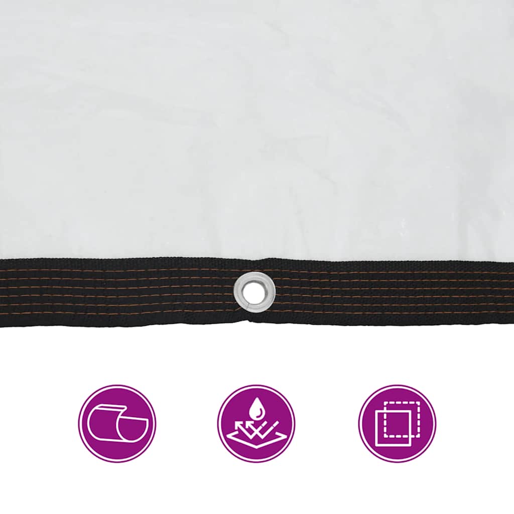 vidaXL Σαφής μουσαμάς με οπές 2x5 m Πολυαιθυλένιο