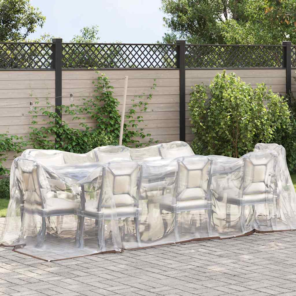 vidaXL Σαφής μουσαμάς με οπές 2x8 m Πολυαιθυλένιο