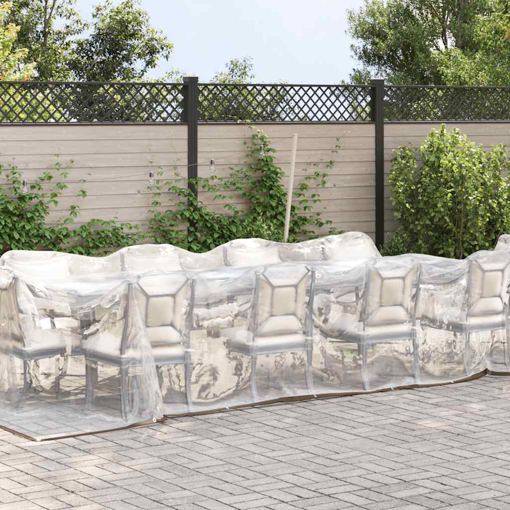 vidaXL Σαφής μουσαμάς με οπές 3x12 m πολυαιθυλένιο