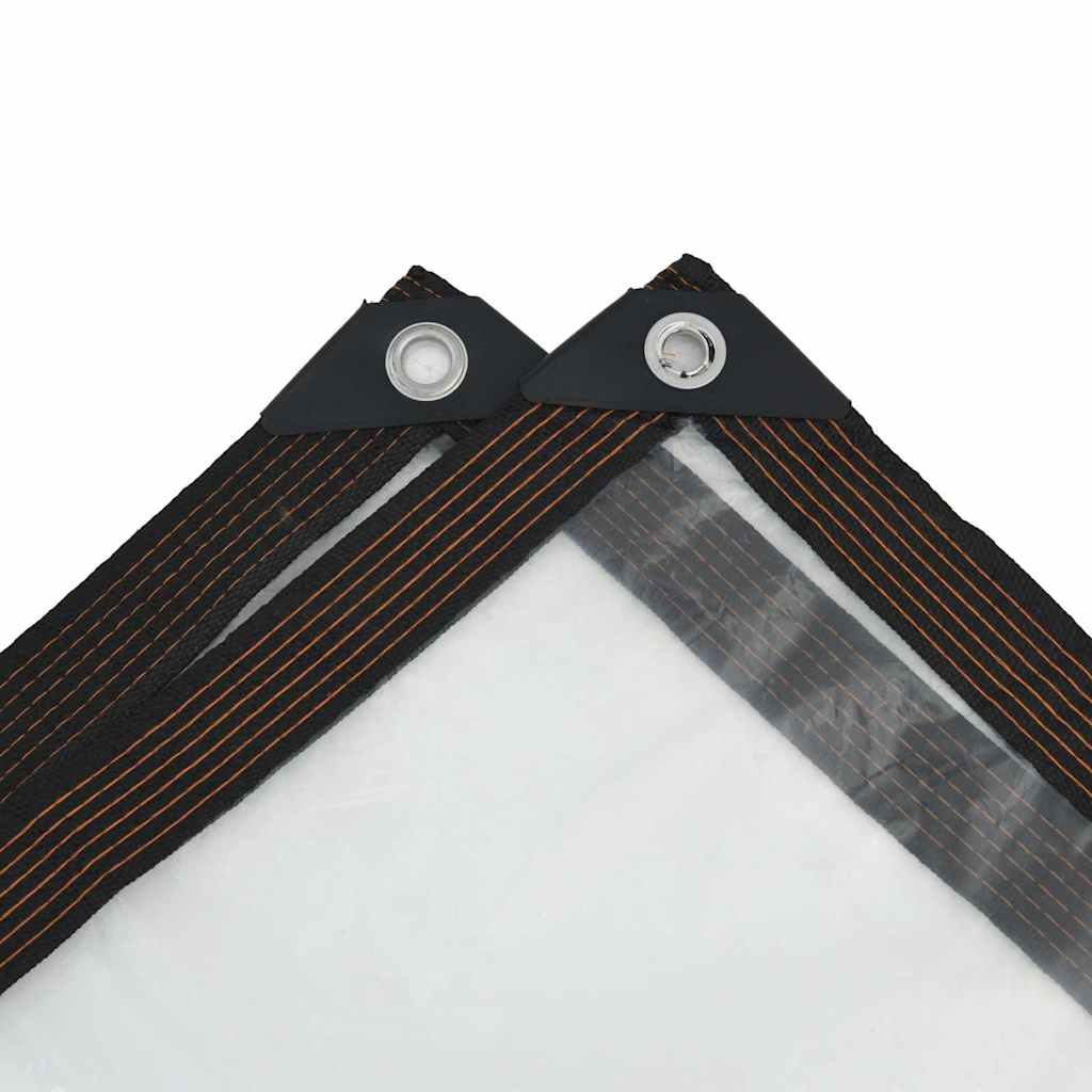 vidaXL Σαφής μουσαμάς με οπές 8x8 m πολυαιθυλένιο