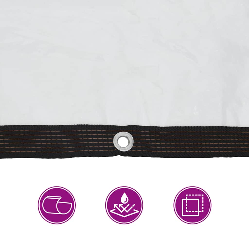 vidaXL Σαφής μουσαμάς με οπές 10x12 m Πολυαιθυλένιο