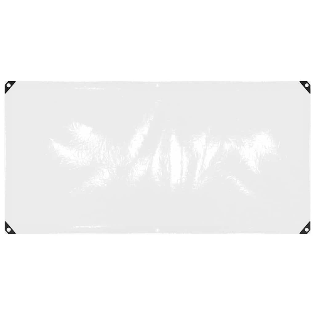 vidaXL Σαφής μουσαμάς με οπές 1x2 m PVC