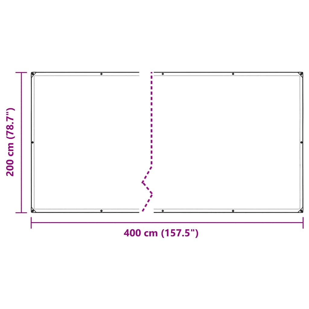 vidaXL Σαφής μουσαμάς με οπές 2x4 m PVC