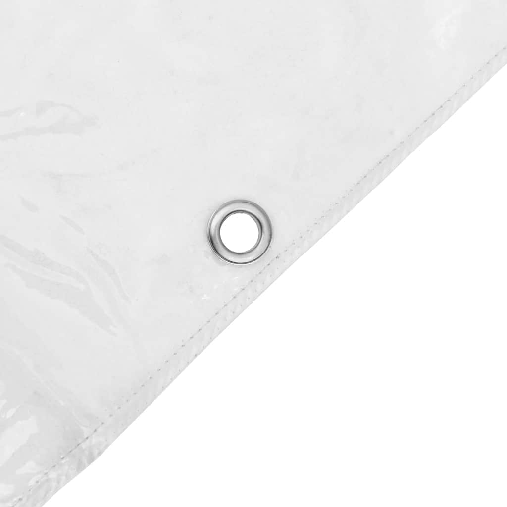 vidaXL Σαφής μουσαμάς με οπές 2x8 m PVC