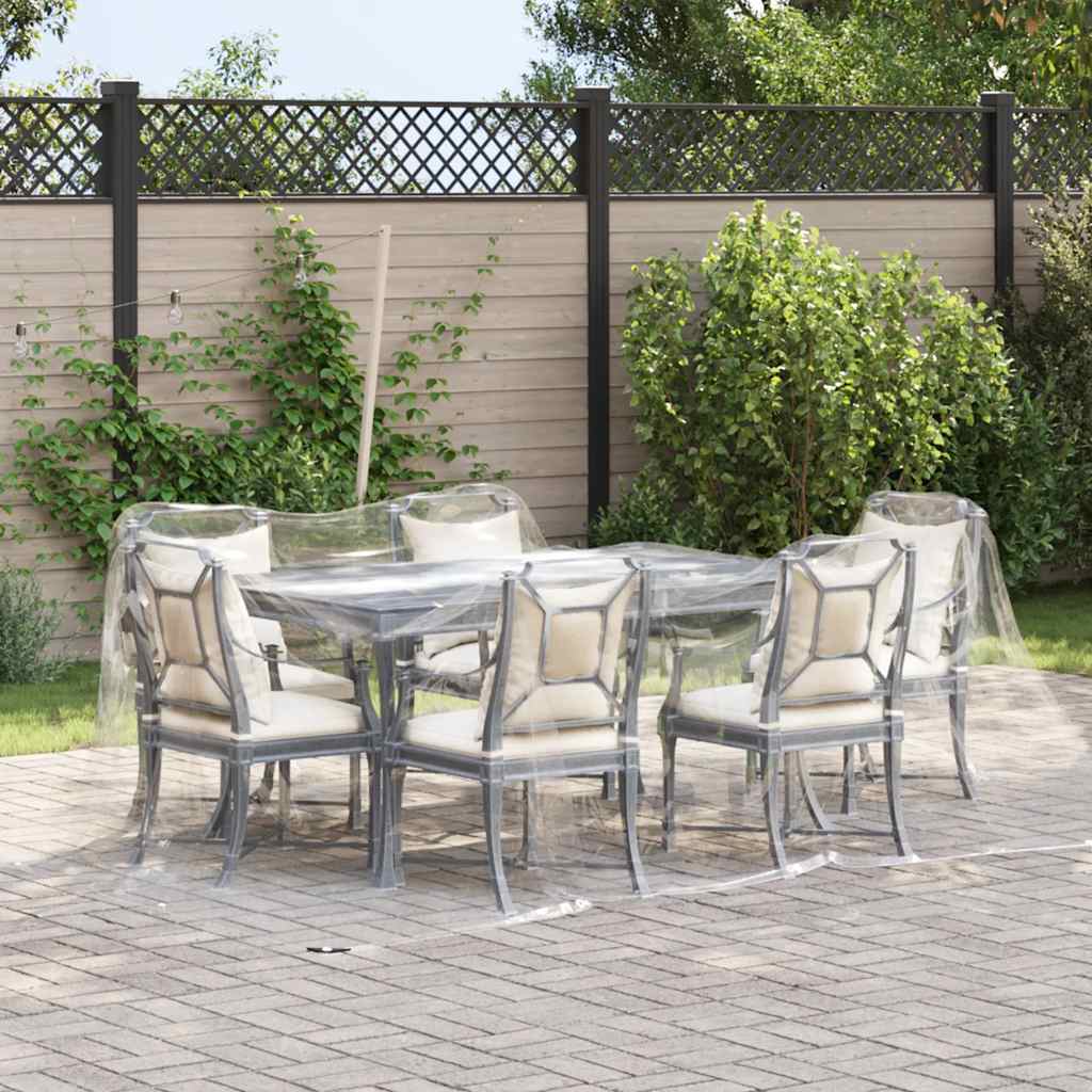 vidaXL Σαφής μουσαμάς με οπές 3x5 m PVC