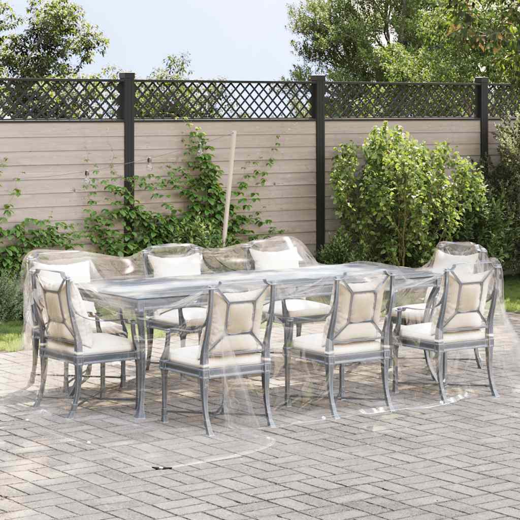 vidaXL Σαφής μουσαμάς με οπές 4x4 m PVC