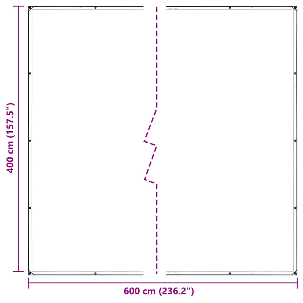 vidaXL Σαφής μουσαμάς με οπές 4x6 m PVC