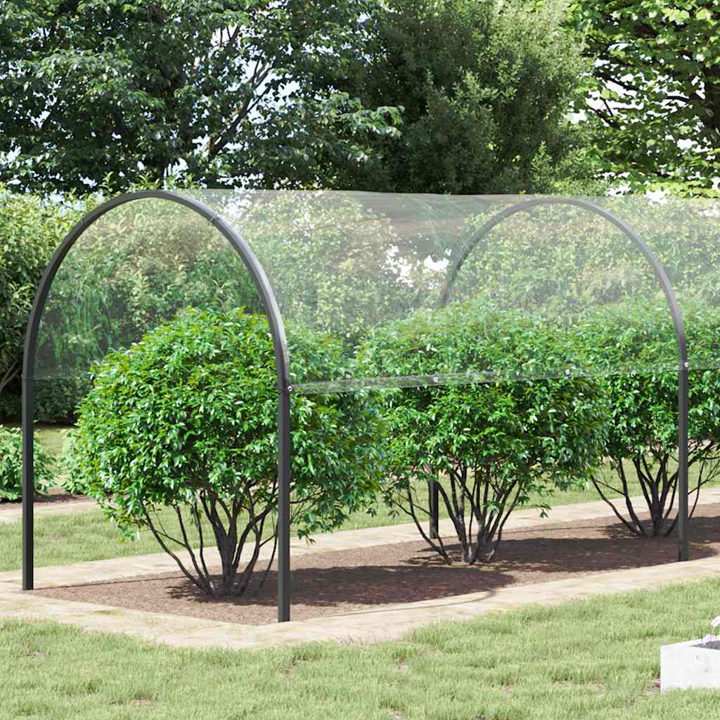 vidaXL Σαφής μουσαμάς με οπές 4x12 m PVC