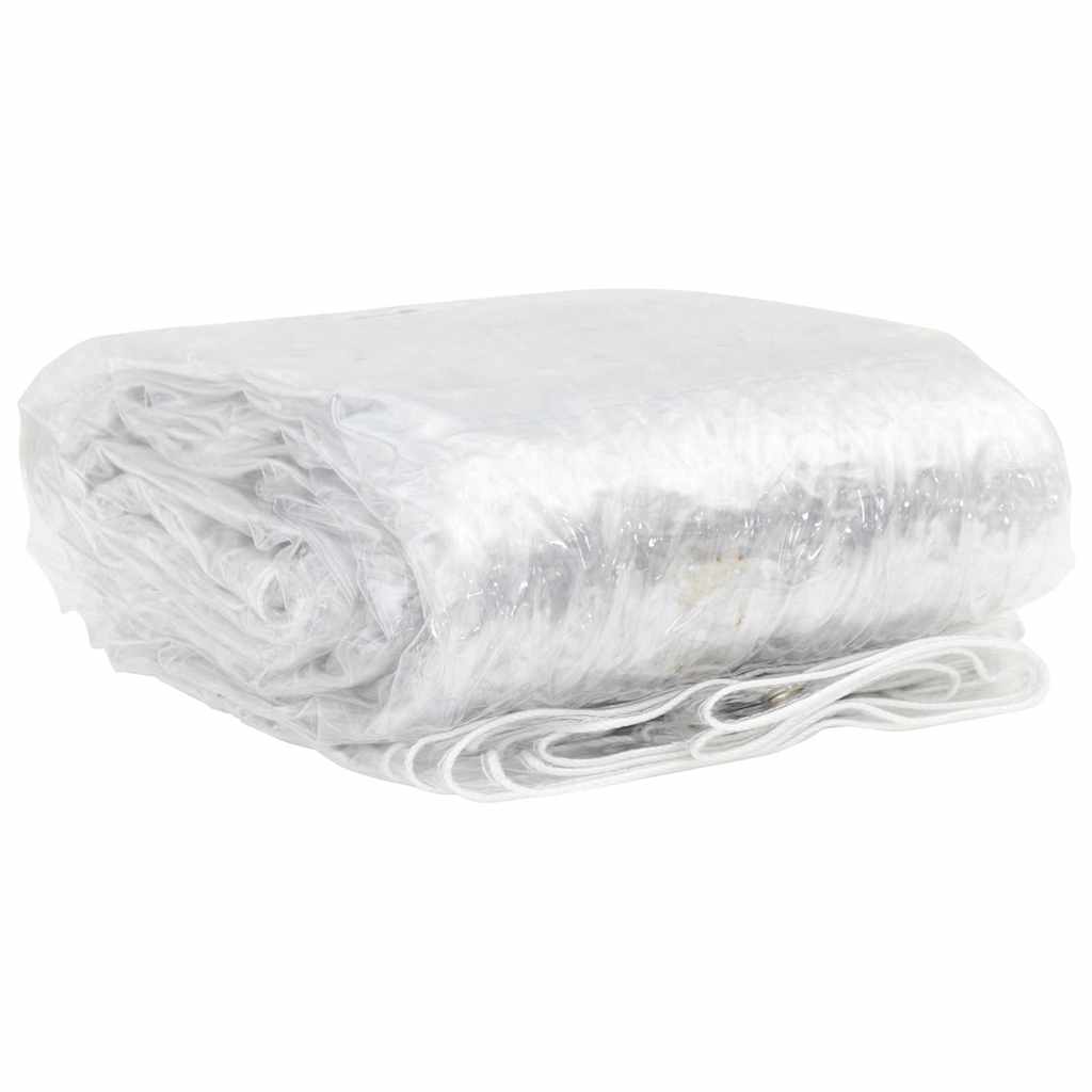 vidaXL Σαφής μουσαμάς με οπές 5x12 m PVC