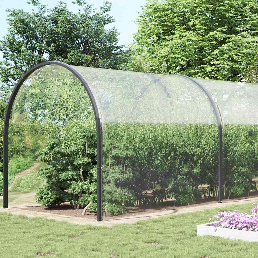 vidaXL Σαφής μουσαμάς με οπές 6x12 m PVC