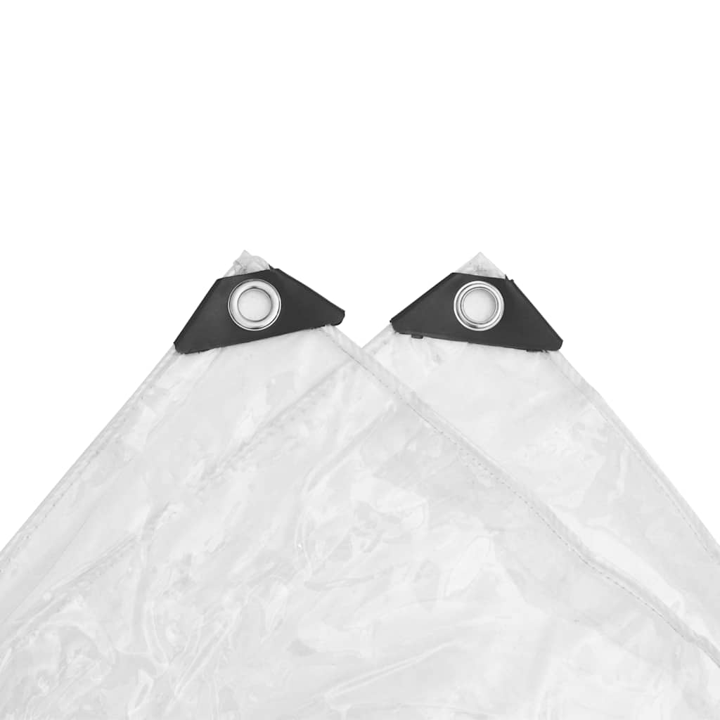 vidaXL Σαφής μουσαμάς με οπές 6x12 m PVC