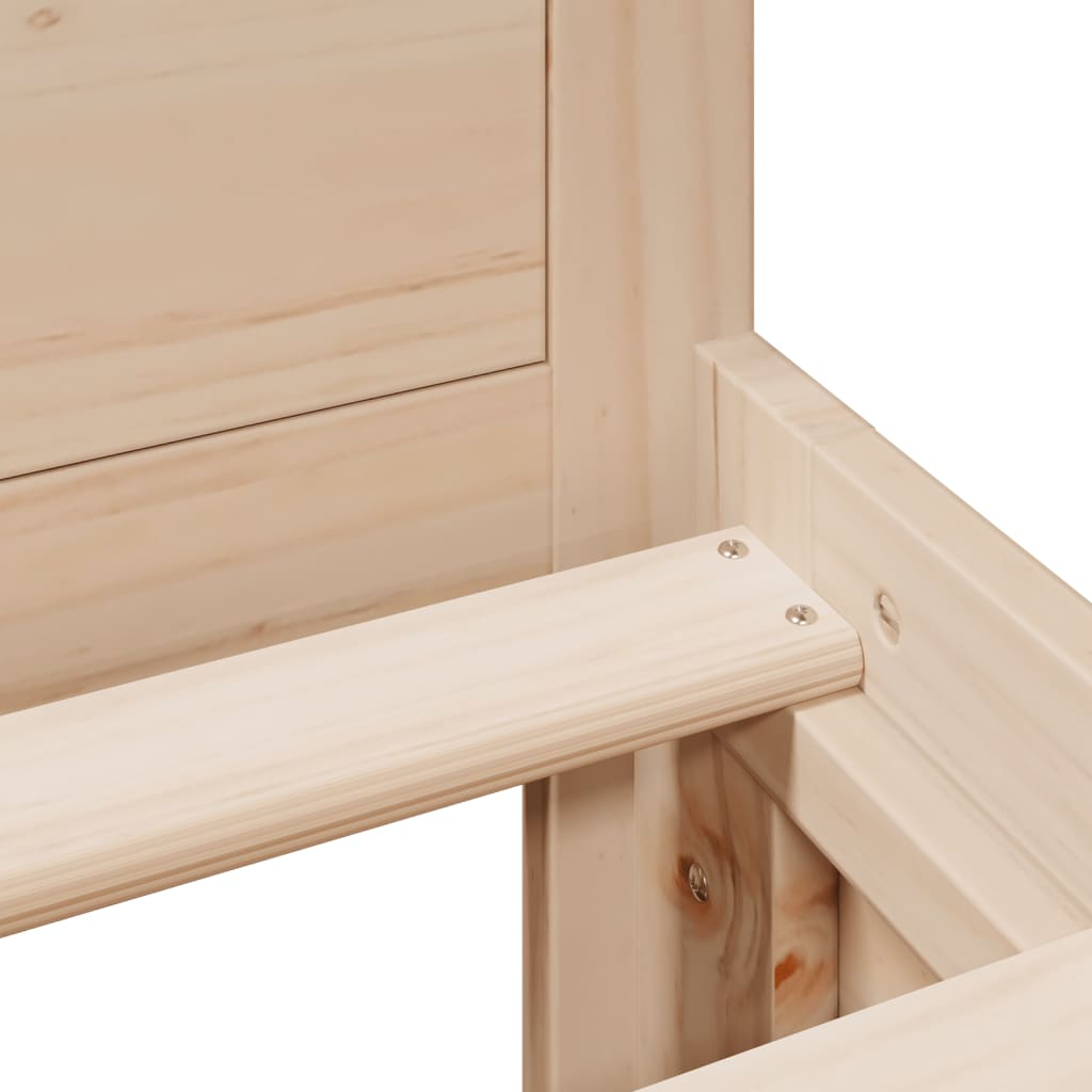 vidaXL Σκελετός Κρεβατιού Χωρ. Στρώμα +Κεφαλάρι 180x200 εκ Μασίφ Πεύκο