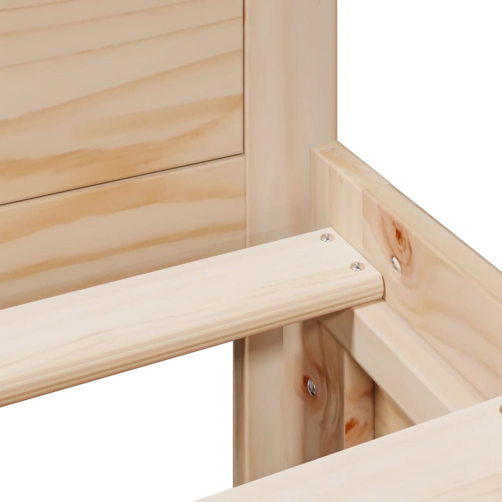 vidaXL Σκελετός Κρεβατιού Χωρ. Στρώμα +Κεφαλάρι 150x200εκ Μασίφ Πεύκου