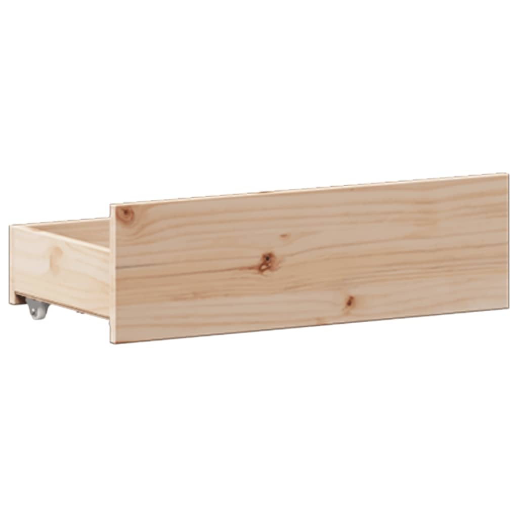 vidaXL Κρεβάτι Βιβλιοθήκη Χωρίς Στρώμα 135x190 εκ Μασίφ Ξύλο Πεύκου