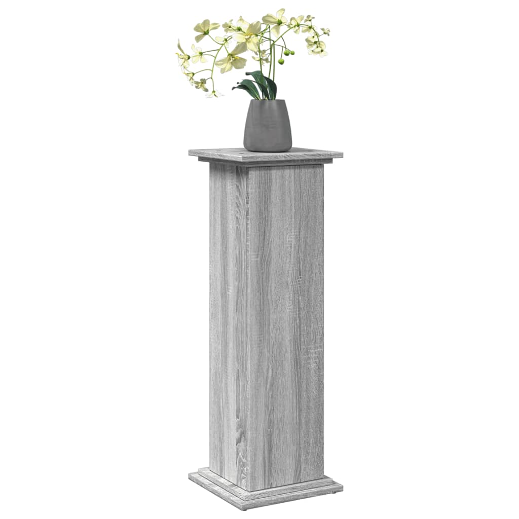 vidaXL Βάση Οθόνης με Αποθ. Γκρι Sonoma 31x30x90 εκ Επεξεργασμένο Ξύλο