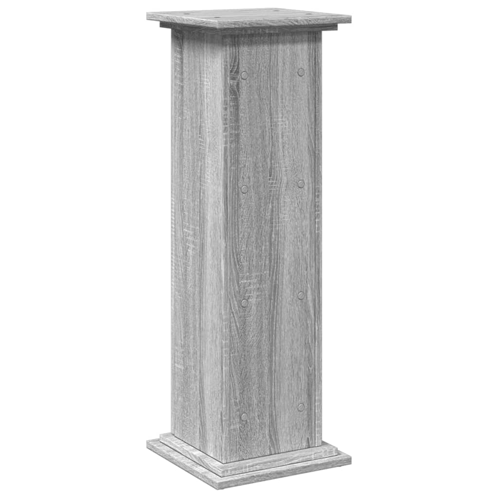 vidaXL Βάση Οθόνης με Αποθ. Γκρι Sonoma 31x30x90 εκ Επεξεργασμένο Ξύλο