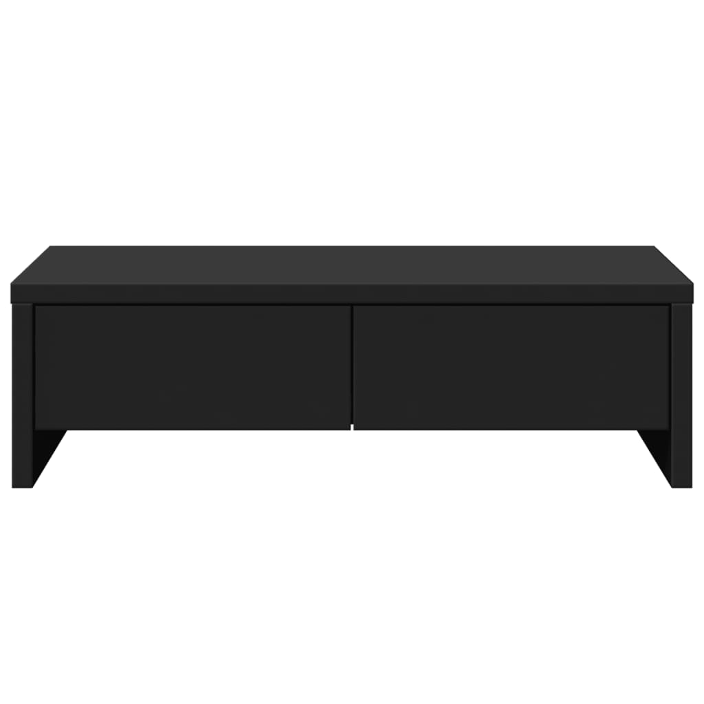 vidaXL Βάση Οθόνης με Συρτάρια Μαύρο 50x27x15 εκ. Επεξεργασμένο Ξύλο