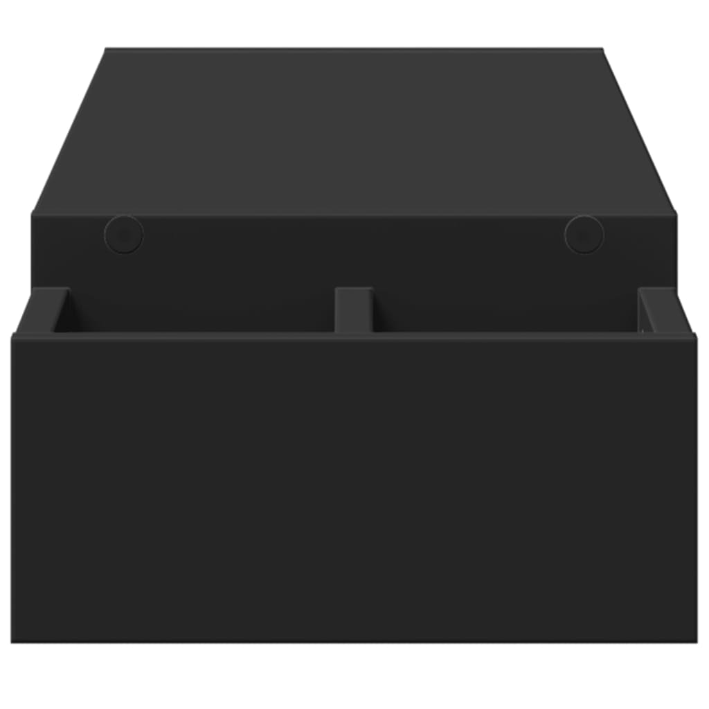 vidaXL Βάση Οθόνης με Αποθ. Μαύρο 100x27x15 εκ. από Επεξεργ. Ξύλο