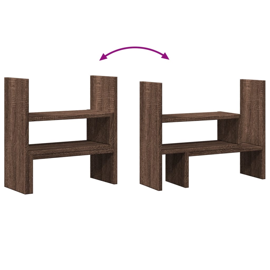 vidaXL Έπιπλο Οργάνωσης Γραφείου Ρυθμιζ. Δρυς 40x17x41 εκ. Επεξ. Ξύλο