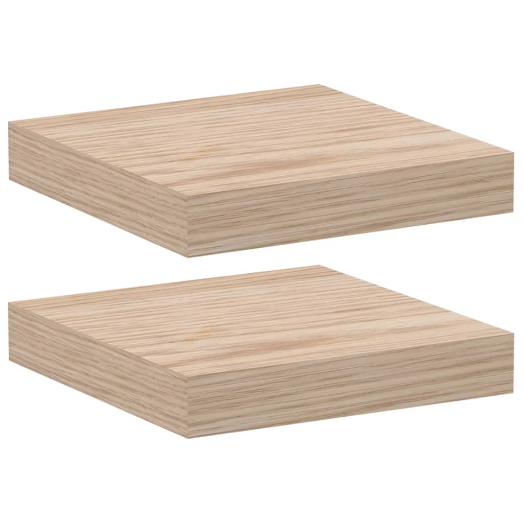 vidaXL Ράφια Τοίχου 2 τεμ. 23x23,5x4 εκ. Επεξεργασμένο Ξύλο