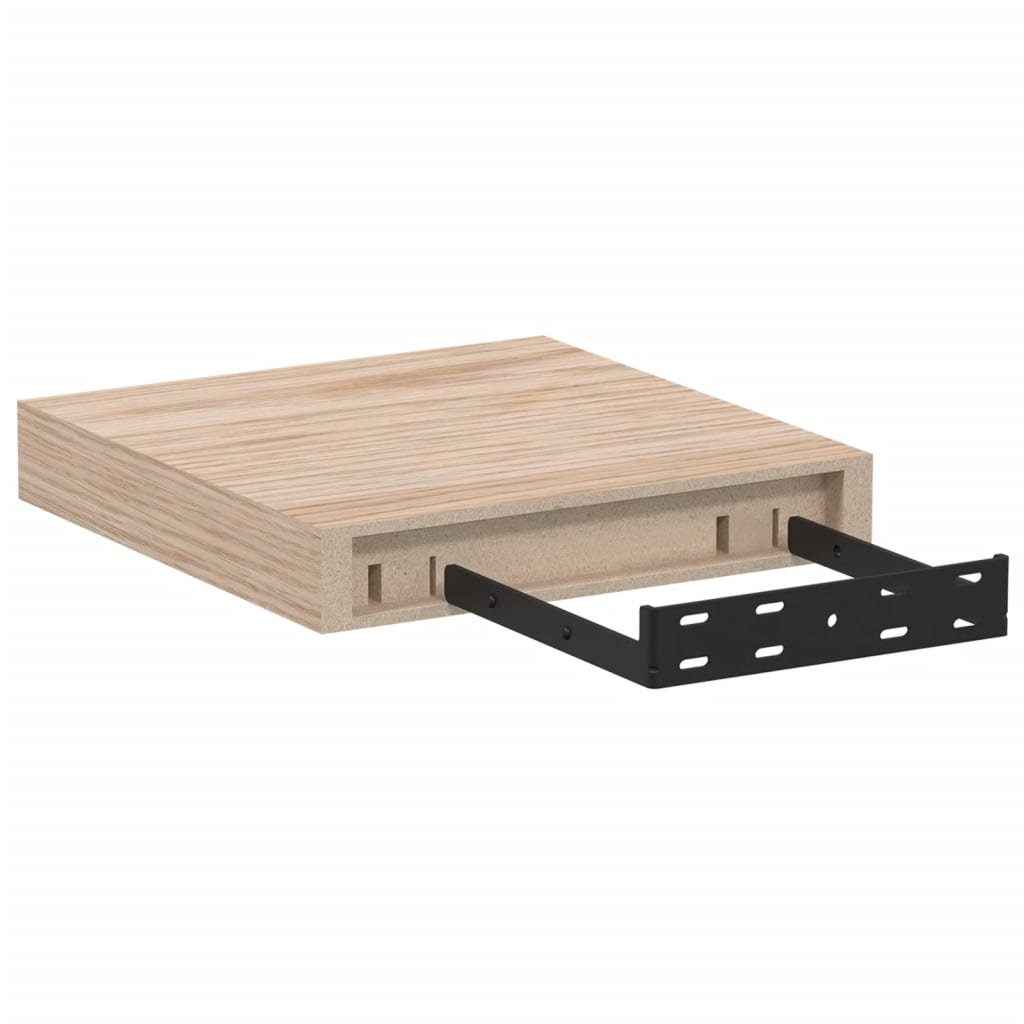 vidaXL Ράφια Τοίχου 2 τεμ. 23x23,5x4 εκ. Επεξεργασμένο Ξύλο