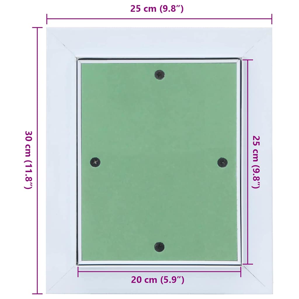 vidaXL Πάνελ Πρόσβασης Πράσινο και Ασημί 25 x 30 cm