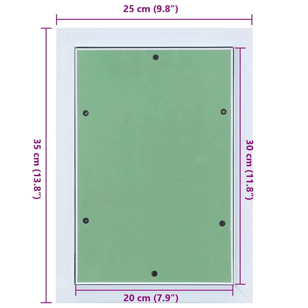 vidaXL Πάνελ πρόσβασης Λευκό 25 x 35 εκ Αλουμίνιο και Γυψοσανίδα