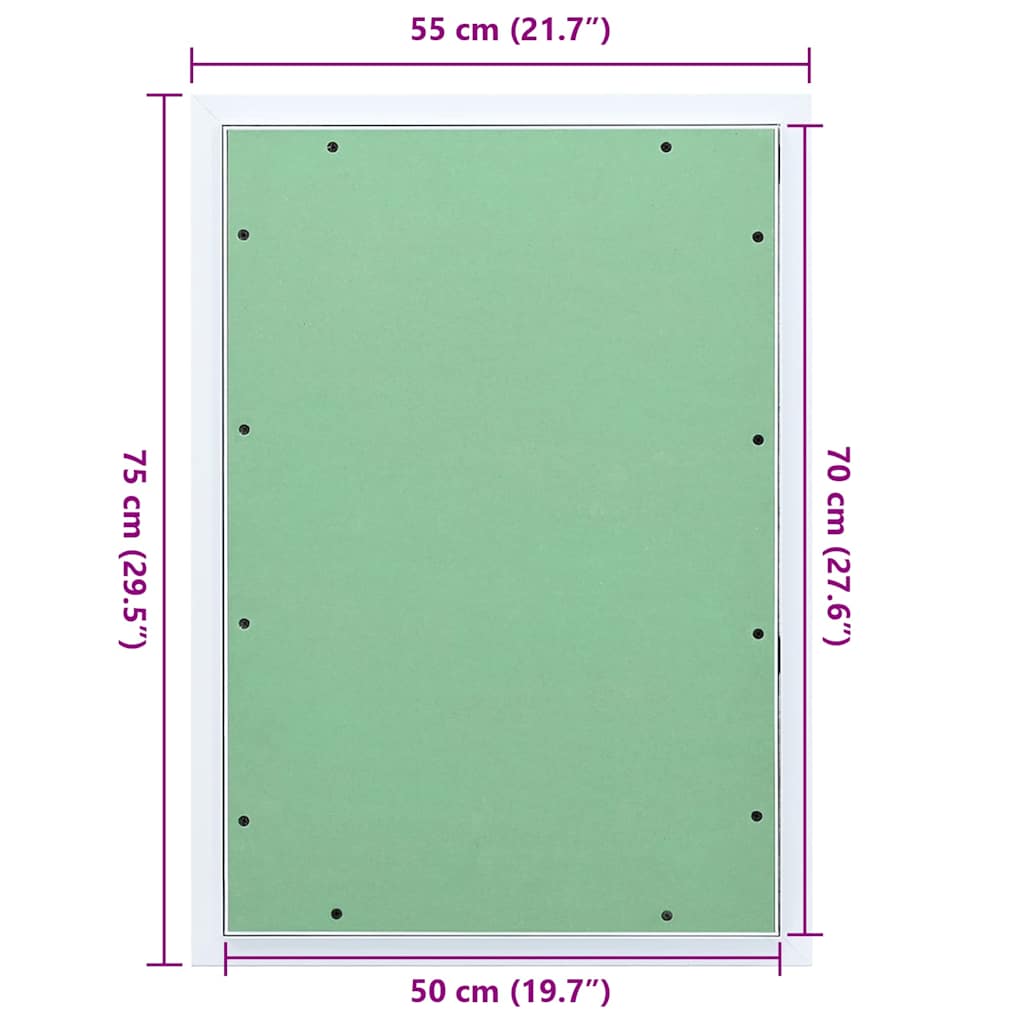 vidaXL Πάνελ Πρόσβασης Πράσινο και Ασημί 55 x 75 cm