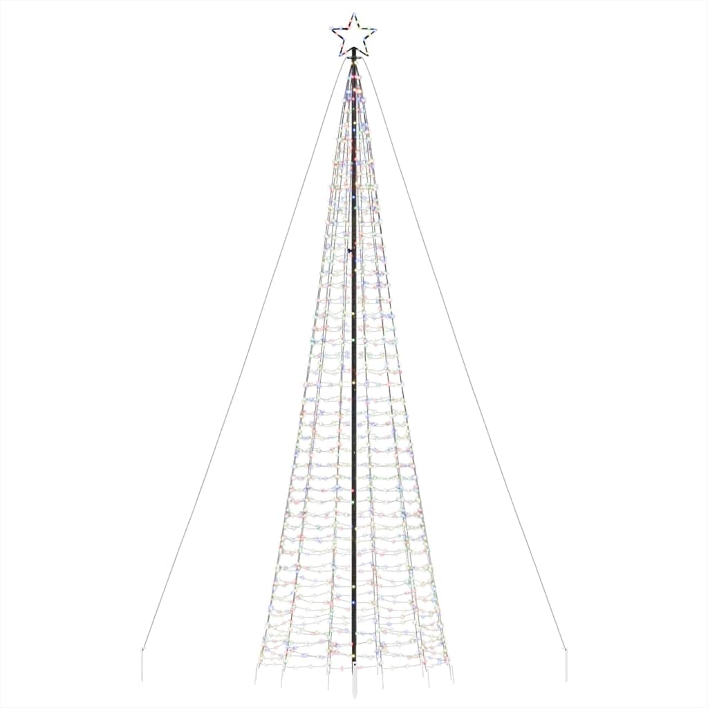 vidaXL Χριστουγεννιάτικο δέντρο LED με καρφιά 1534 LED πολύχρωμα 500cm