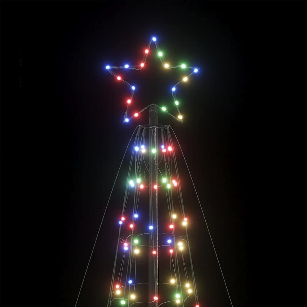 vidaXL Χριστουγεννιάτικο δέντρο LED με καρφιά 1534 LED πολύχρωμα 500cm