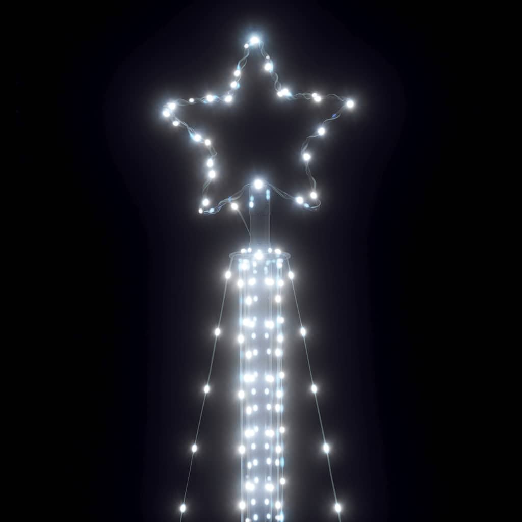 vidaXL Χριστουγεννιάτικο δέντρο LED 525 LED Ψυχρό Λευκό 302 εκ.