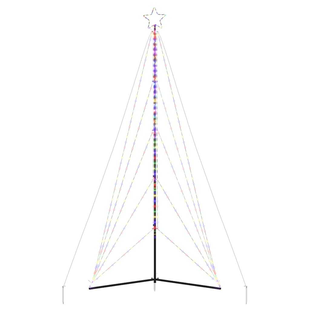 vidaXL Χριστουγεννιάτικο δέντρο LED 615 LED πολύχρωμα 404,5 εκ.