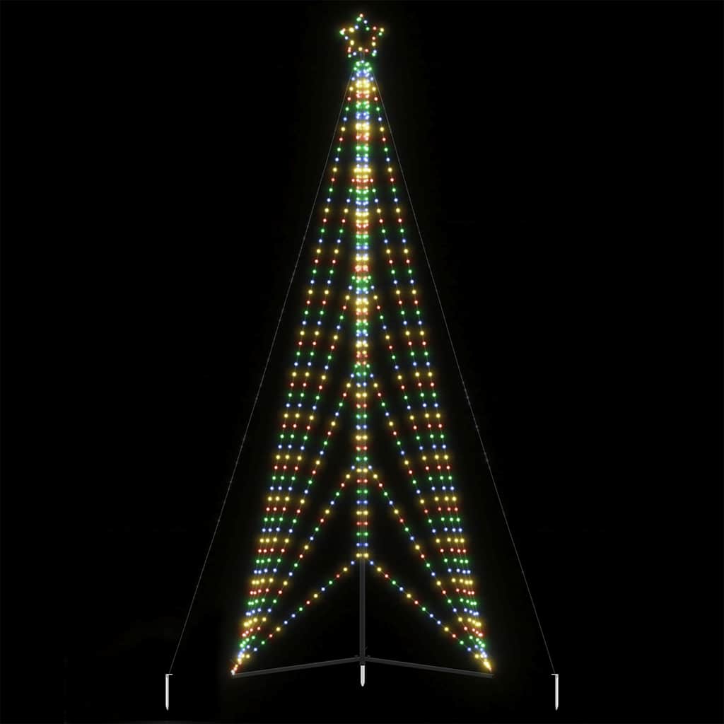 vidaXL Χριστουγεννιάτικο δέντρο LED 861 LED πολύχρωμα 478 εκ.