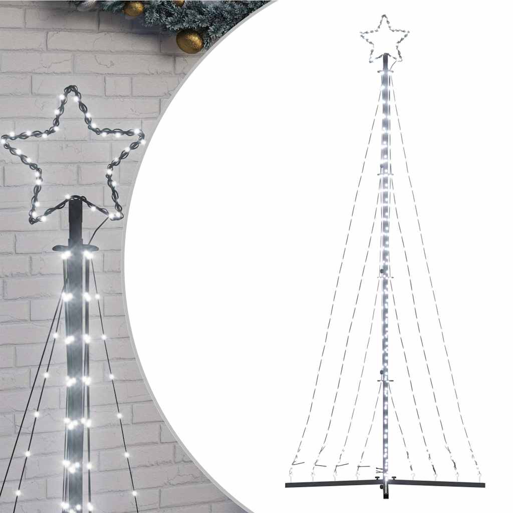 vidaXL Χριστουγεννιάτικο δέντρο LED 447 LED Ψυχρό Λευκό 249 εκ.