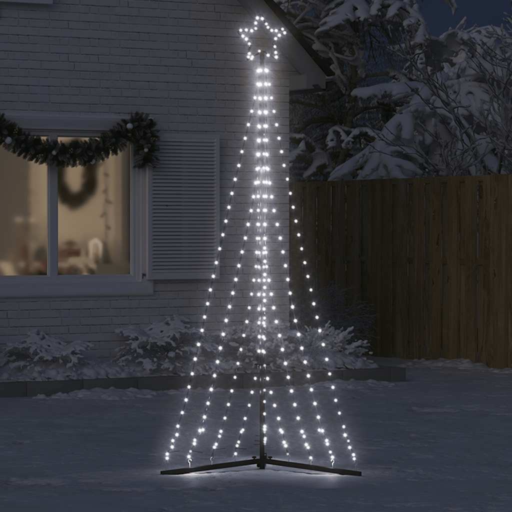 vidaXL Χριστουγεννιάτικο δέντρο LED 447 LED Ψυχρό Λευκό 249 εκ.