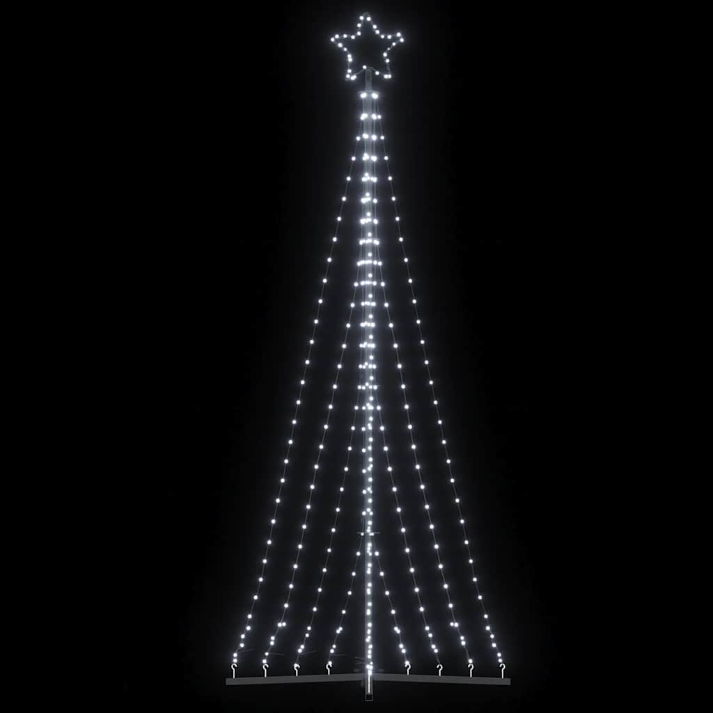 vidaXL Χριστουγεννιάτικο δέντρο LED 447 LED Ψυχρό Λευκό 249 εκ.