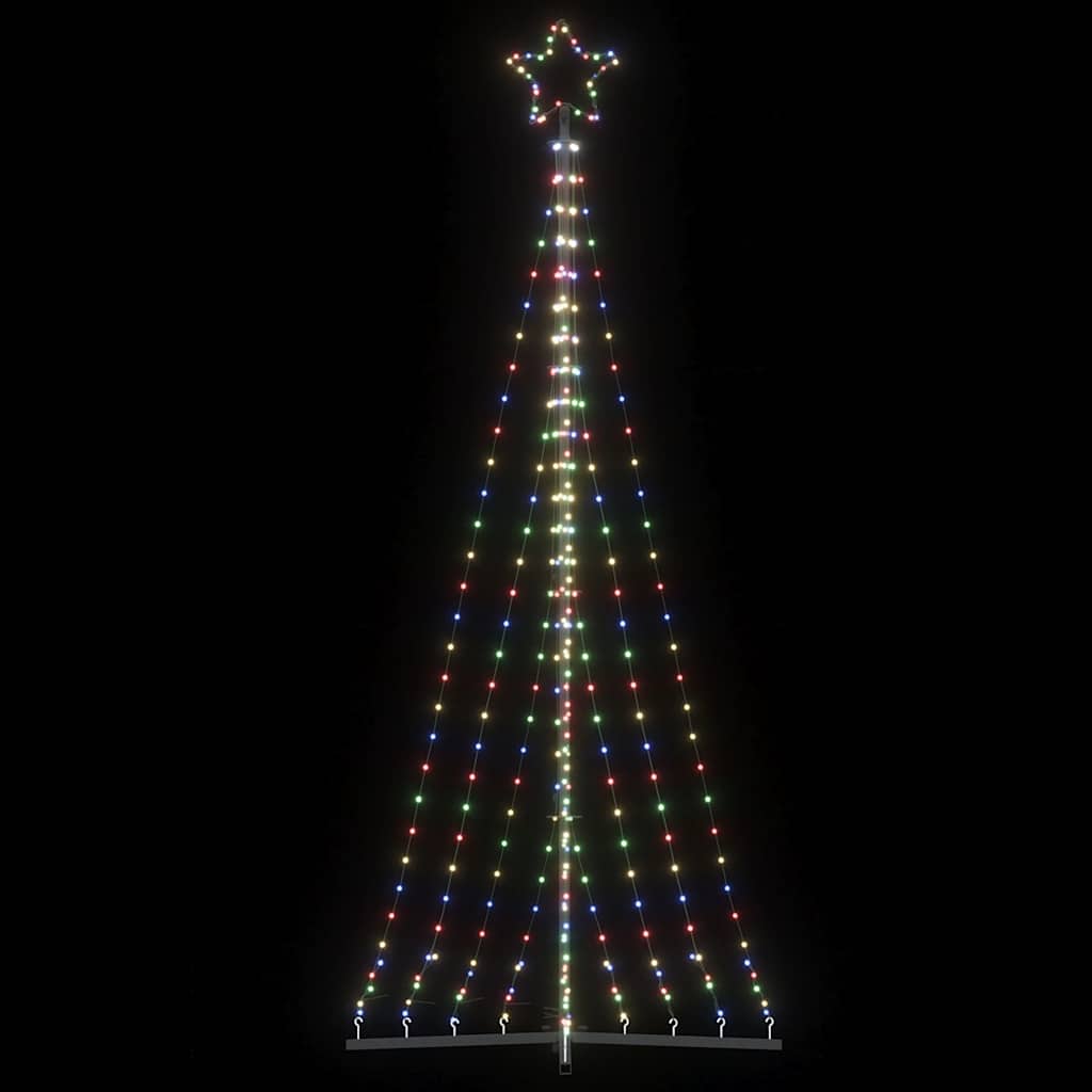 vidaXL Χριστουγεννιάτικο δέντρο LED 447 LED πολύχρωμα 249 εκ.