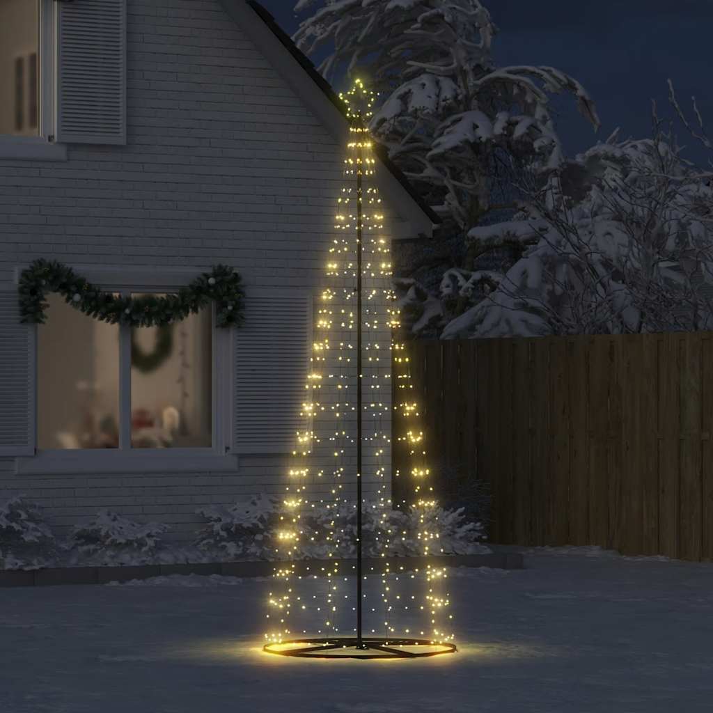 vidaXL Χριστουγεννιάτικο δέντρο LED 550 LED Ζεστό Λευκό 304 cm