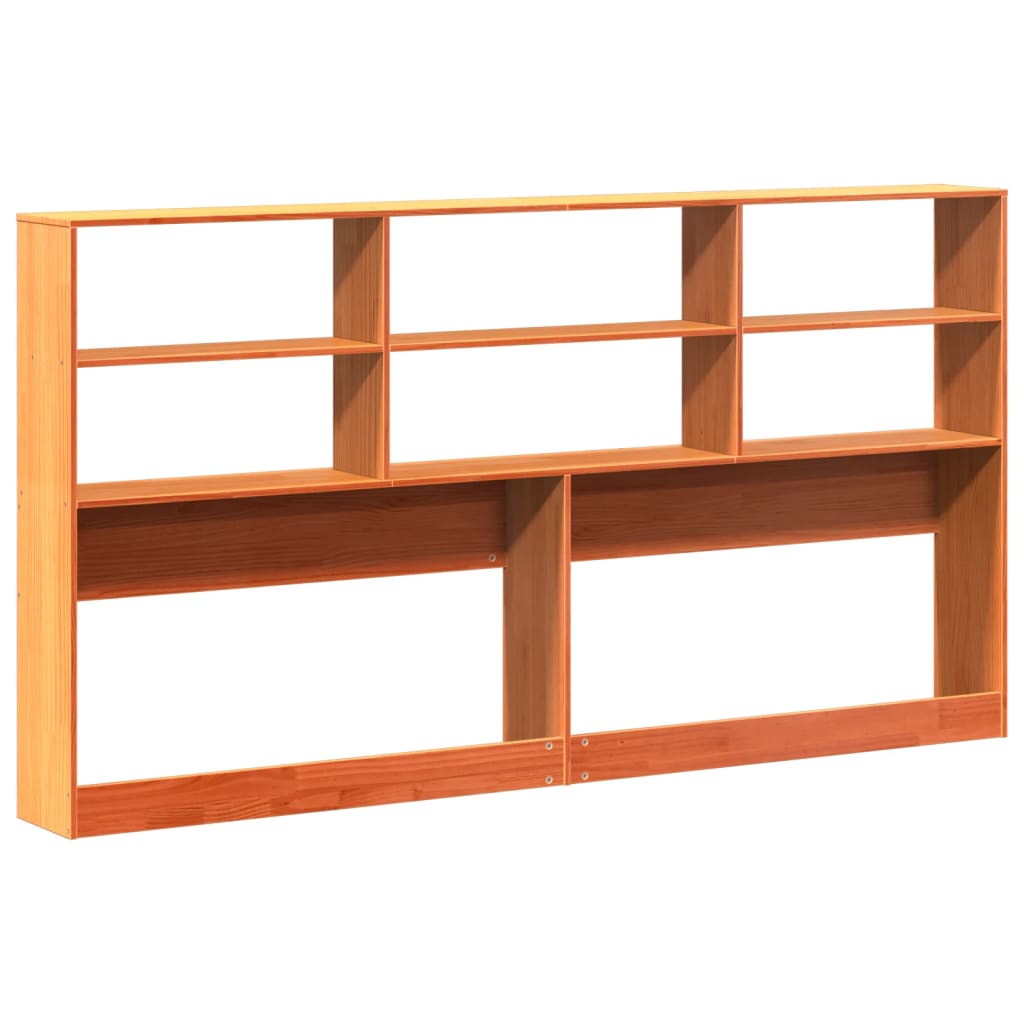 vidaXL Κεφαλάρι με Αποθ. Χώρο Καφέ Κεριού 200 εκ από Μασίφ Ξύλο Πεύκου