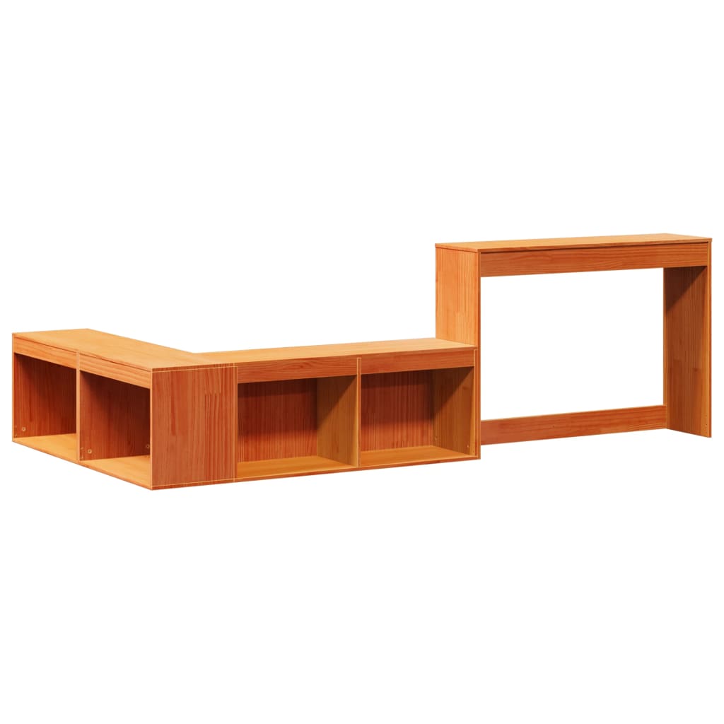 vidaXL Κομοδίνο με Γραφείο 222x122x75 εκ. από Μασίφ Ξύλο Πεύκου