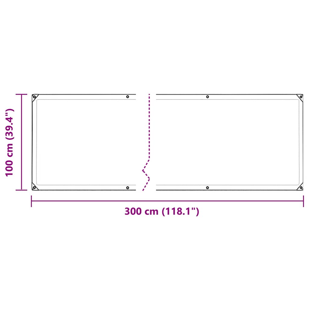 vidaXL Κάλυμμα φυτών με οπές 1x3 m PVC