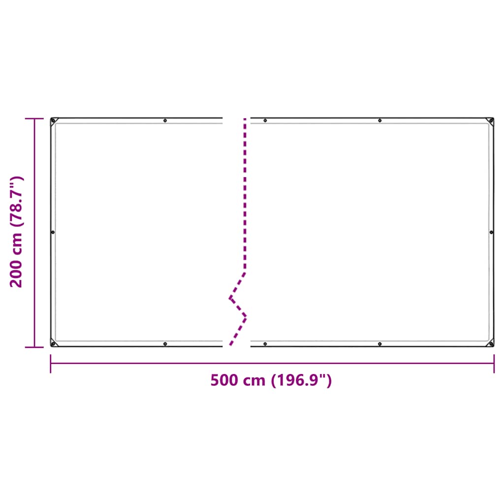 vidaXL Κάλυμμα φυτών με οπές 2x5 m PVC