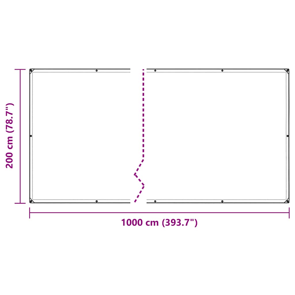 vidaXL Κάλυμμα φυτών με οπές 2x10 m PVC