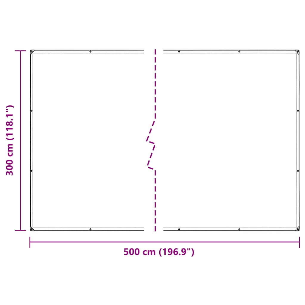 vidaXL Κάλυμμα φυτών με οπές 3x5 m PVC