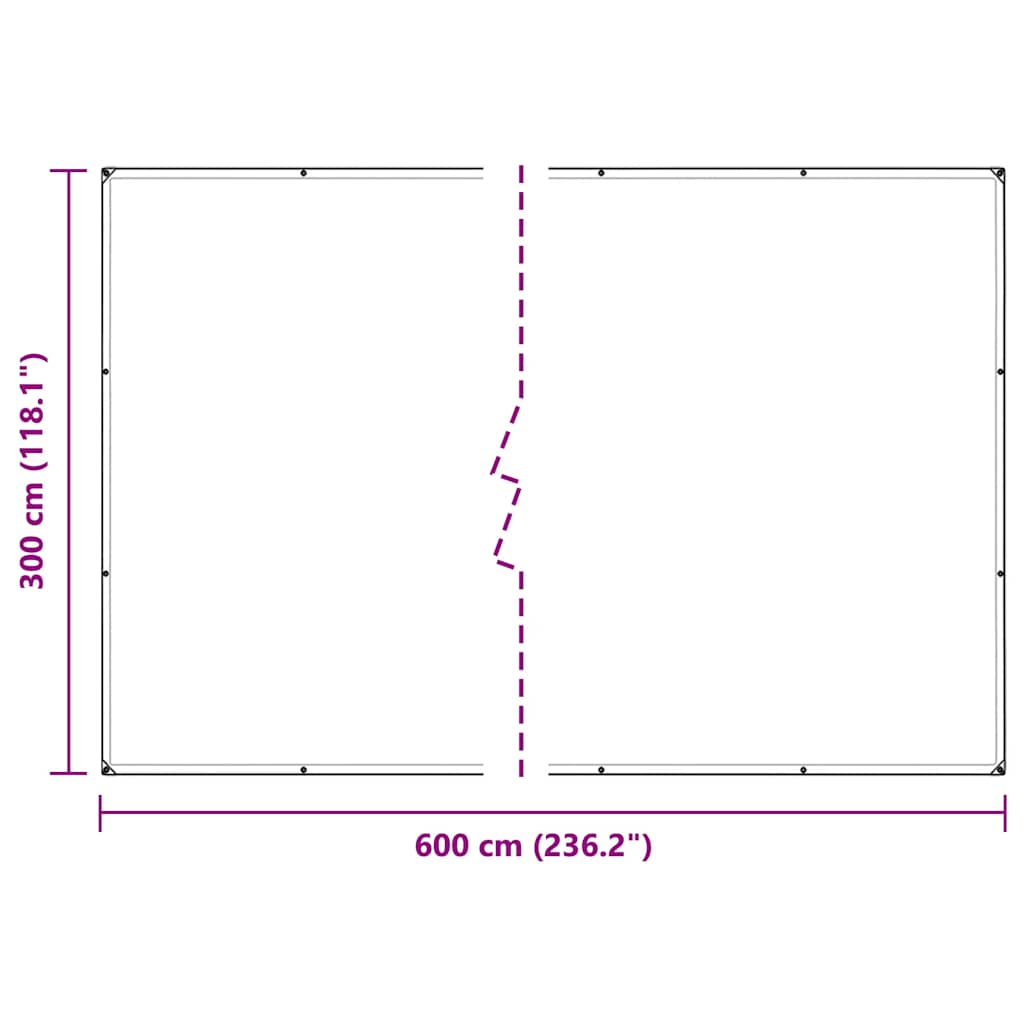 vidaXL Κάλυμμα φυτών με οπές 3x6 m PVC
