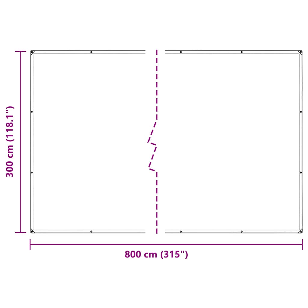 vidaXL Κάλυμμα φυτών με οπές 3x8 m PVC