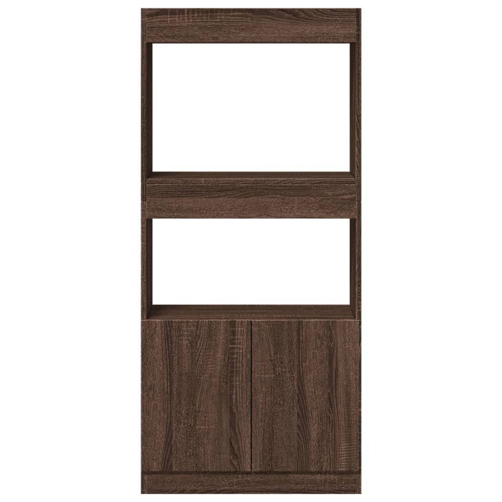 vidaXL Ντουλάπι Καφέ Δρυς 63x33x140 εκ. από Επεξεργασμένο Ξύλο