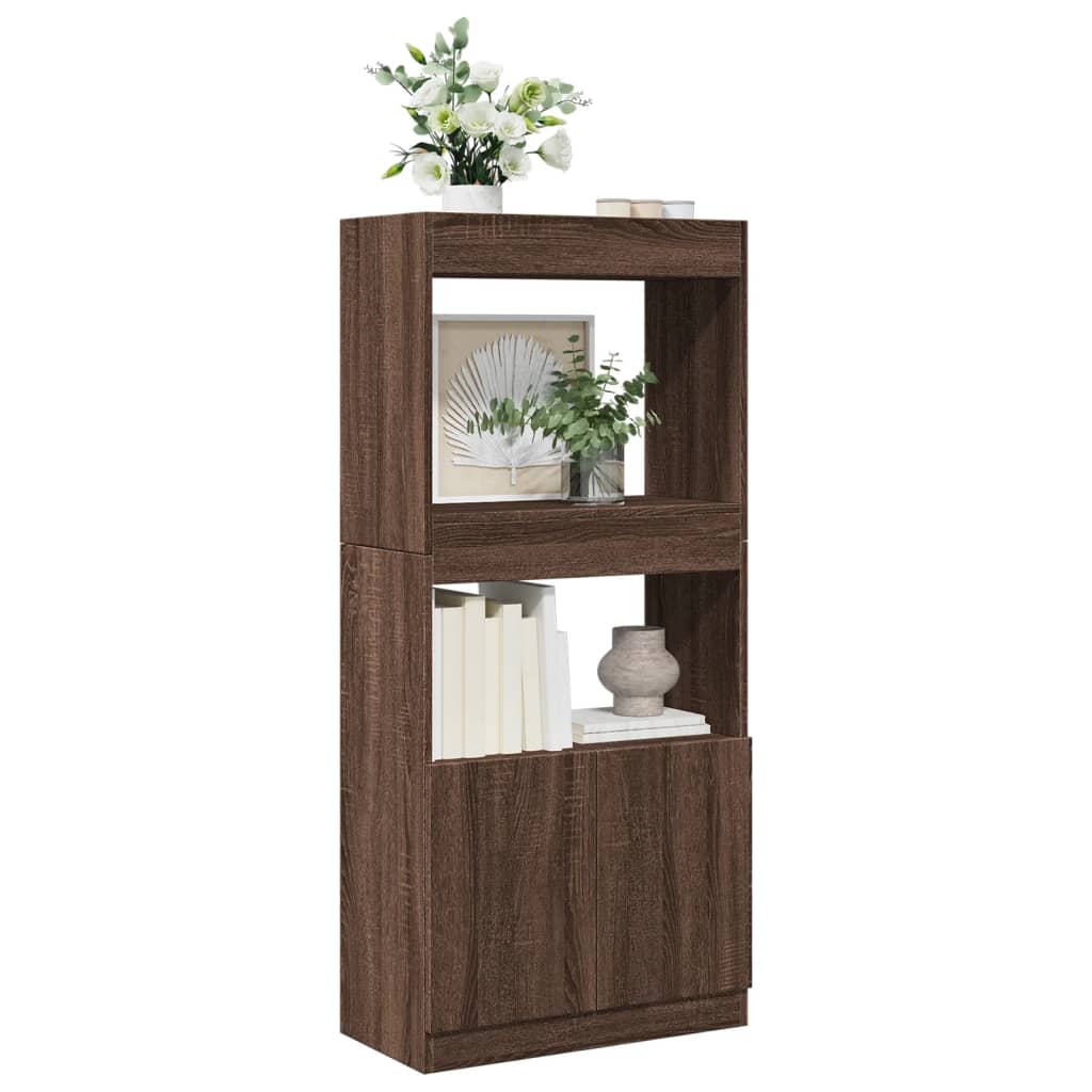 vidaXL Ντουλάπι Καφέ Δρυς 63x33x140 εκ. από Επεξεργασμένο Ξύλο