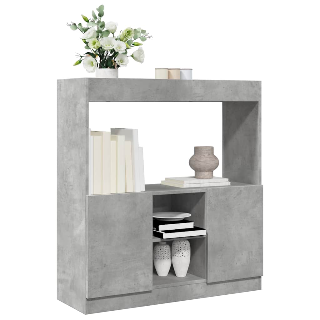 vidaXL Ντουλάπι Γκρι Σκυρ. 92x33x100 εκ. από Επεξεργασμένο Ξύλο