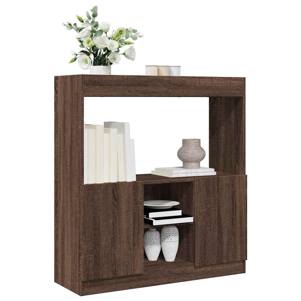 vidaXL Ντουλάπι Καφέ Δρυς 92 x 33 x 100 εκ. από Επεξεργασμένο Ξύλο
